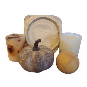 Home Decor Lot Including Candles and Vintage Decor Accessories Home Decorating